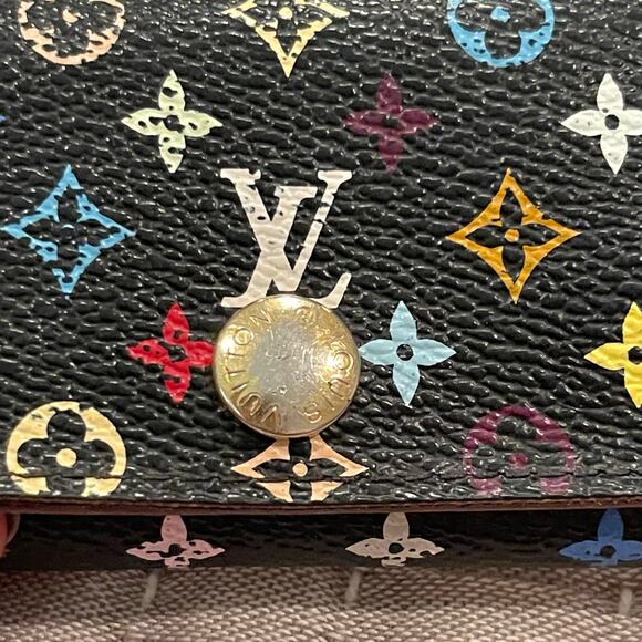 LOUIS VUITTON Monogram Multicolor Multiples 4 Key Holder Black Grenade COA - Picture 4 of 12